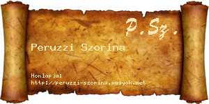 Peruzzi Szorina névjegykártya